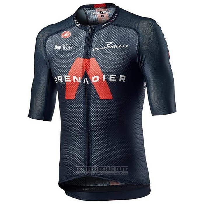 2021 Fahrradbekleidung INEOS Grenadiers Dunkel Blau Trikot Kurzarm und Tragerhose